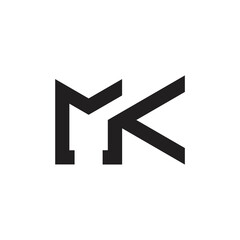 MK letter logo design vector