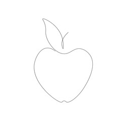 Apple fruit on white background. Vector illustration