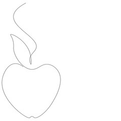 Apple fruit on white background. Vector illustration