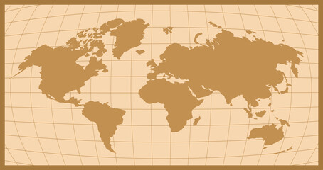 高精細な世界地図のイラストレーション。