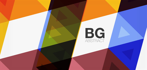 Mosaic triangle pattern abstract background for cover, banner, flyer and poster and other template