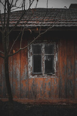 old wooden window