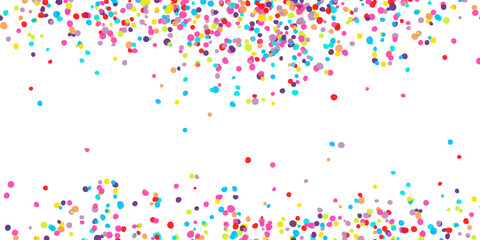 Colorful Confetti On White Background - obrazy, fototapety, plakaty