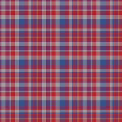 Plaid seamless pattern. Vector background of textile ornament. Flat fabric design.