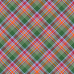 Plaid seamless pattern. Vector background of textile ornament. Flat fabric design.