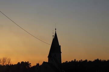 Fototapeta premium church in sunset