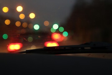 traffic in night