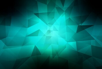 Dark Blue, Green vector low poly texture.