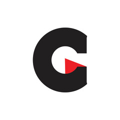 CG letter logo, GC letter logo design vector