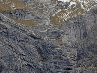the big rock face in autumn