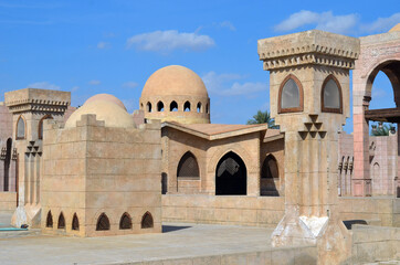 Fototapeta na wymiar SHARM EL SHEIKH, EGYPT - Al Mustafa mosque, a large Islamic temple in the city center.