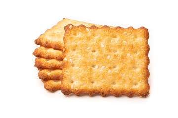 Cracker on for breakfast a white background 