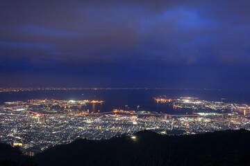 Fototapeta na wymiar 兵庫県・摩耶山掬星台からの夜景