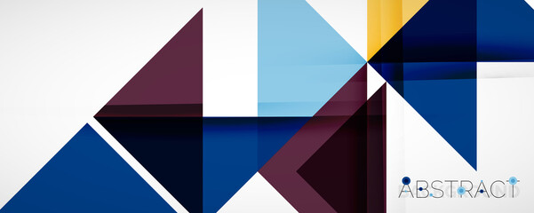 Set of vector triangle geometric backgrounds. Vector illustration for covers, banners, flyers and posters and other designs