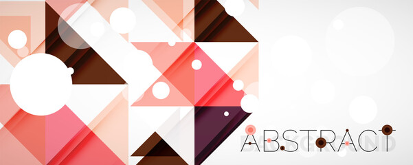 Set of vector triangle geometric backgrounds. Vector illustration for covers, banners, flyers and posters and other designs