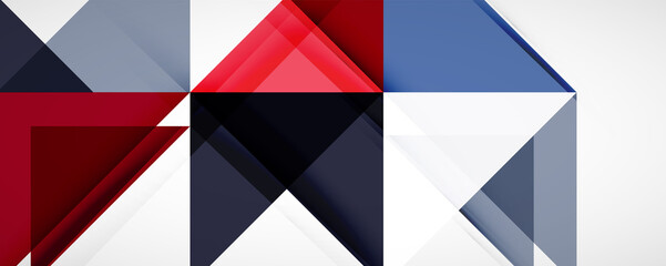 Set of vector triangle geometric backgrounds. Vector illustration for covers, banners, flyers and posters and other designs