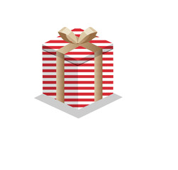Christmas Gift Icon Vector Flat Background