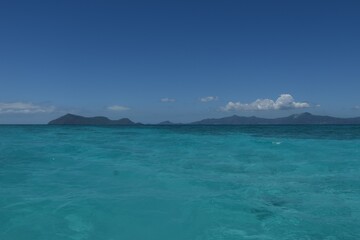 Fototapeta premium Mayotte et son lagon vue du large