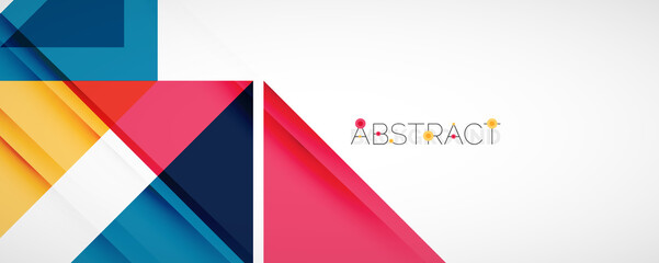 Set of vector triangle geometric backgrounds. Vector illustration for covers, banners, flyers and posters and other designs