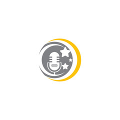 Podcast Vector icon design illustration Template