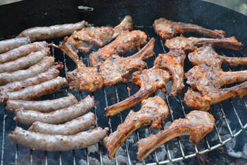 Lamb ribs BBQ at Home 