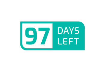 97 Days Left banner on white background, 97 Days Left to Go