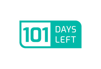 101 Days Left banner on white background, 101 Days Left to Go