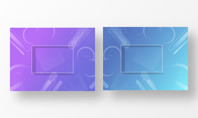 Abstract Geometric Dynamic Background In Two Color Options.