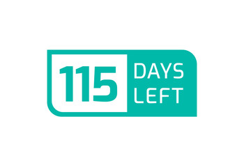 115 Days Left banner on white background, 115 Days Left to Go