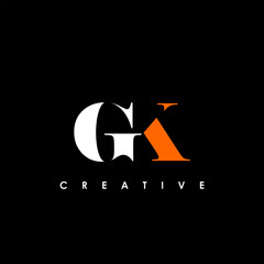 GK Letter Initial Logo Design Template Vector Illustration