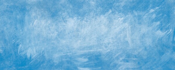 Web banner lungo.  acquerello in pittura blu e bianca nuvoloso e grunge marmorizzato, nebbia morbida o illuminazione nebulosa e colori pastello. 