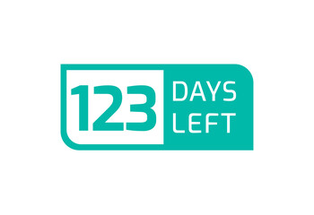 123 Days Left banner on white background, 123 Days Left to Go