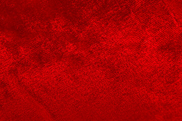 Red luxury wool natural fluffy fur wool skin texture  close-up use for background