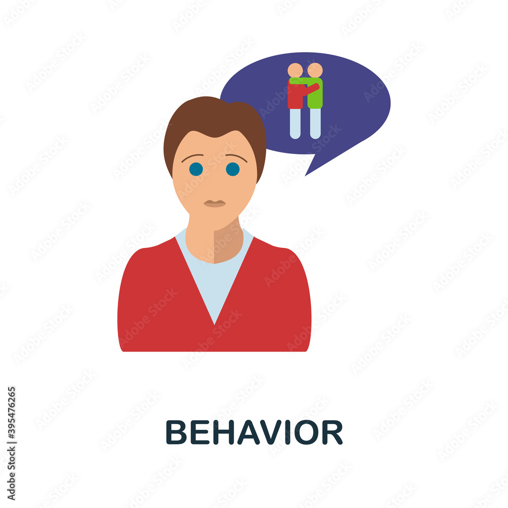 Poster behavior icon. simple element from personality collection. creative behavior icon for web design, te
