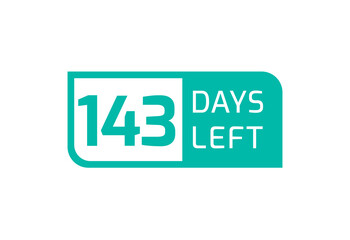 143 Days Left banner on white background, 143 Days Left to Go