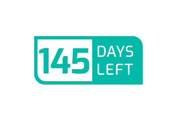 145 Days Left banner on white background, 145 Days Left to Go