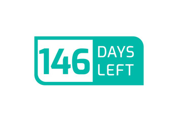 146 Days Left banner on white background, 146 Days Left to Go
