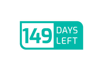 149 Days Left banner on white background, 149 Days Left to Go