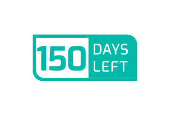 150 Days Left banner on white background, 150 Days Left to Go