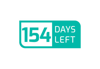 154 Days Left banner on white background, 154 Days Left to Go