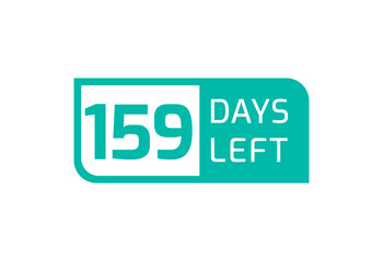 159 Days Left banner on white background, 159 Days Left to Go