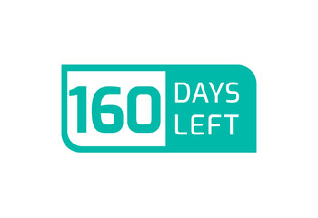 160 Days Left banner on white background, 160 Days Left to Go