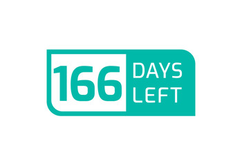 166 Days Left banner on white background, 166 Days Left to Go