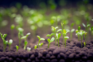 Seedlings of water plants