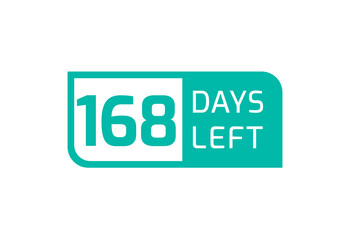 168 Days Left banner on white background, 168 Days Left to Go