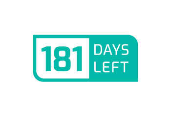181 Days Left banner on white background, 181 Days Left to Go