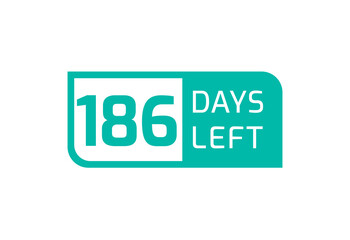 186 Days Left banner on white background, 186 Days Left to Go
