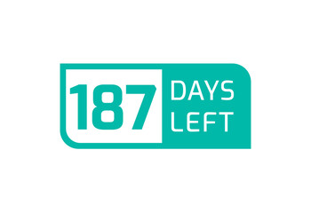187 Days Left banner on white background, 187 Days Left to Go