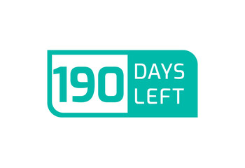 190 Days Left banner on white background, 190 Days Left to Go