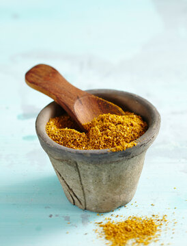 Caribbean spice mixture in a little pot